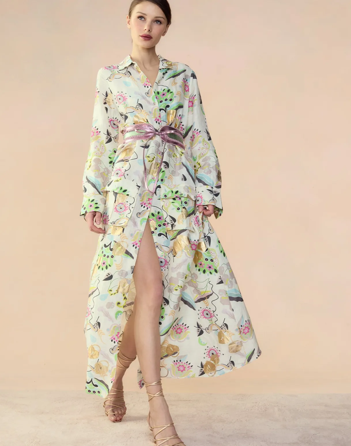 Love Locket Linen Shirt Dress