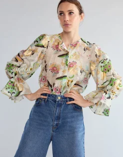 Love Locket Silk Linen Blouse