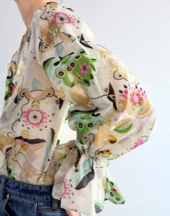 Love Locket Silk Linen Blouse