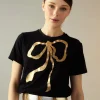 Metallic Bow Tee