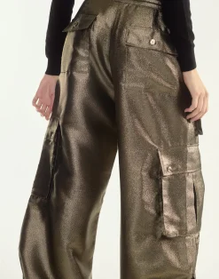 Metallic Cargo Pants