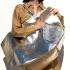 Mixed Metallic Vegan Leather Oversized Tote