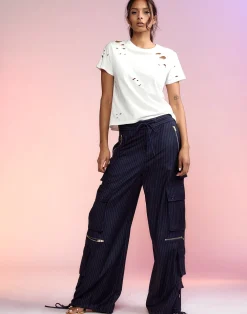 Pinstripe Cargo Pants
