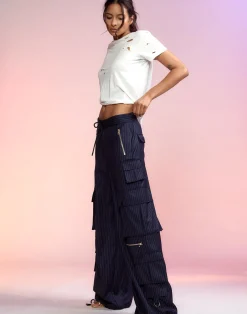 Pinstripe Cargo Pants