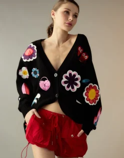 Playful Patchwork Cardigan
