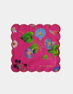 Scallop Embroidered Edge Cocktail Napkin