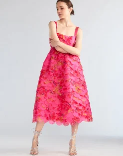 Scalloped Petal Midi Dress