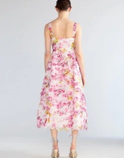 Scalloped Petal Midi Dress