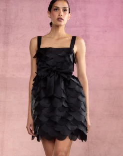 Scalloped Petal Mini Dress