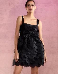 Scalloped Petal Mini Dress