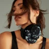 Sequin Flower Tie