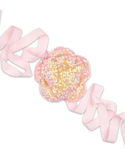 Sequin Flower Tie