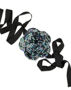 Sequin Flower Tie