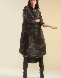 Silk Taffeta Shirt Dress
