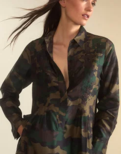 Silk Taffeta Shirt Dress