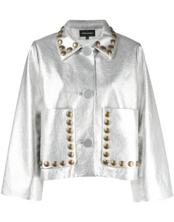 Studded Vegan Leather Jacket