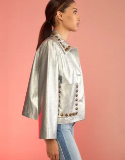 Studded Vegan Leather Jacket
