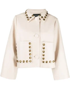 Studded Vegan Leather Jacket