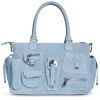 Suede Cargo Pocket Shoulder Bag