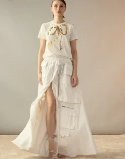 Taffeta Cargo Skirt