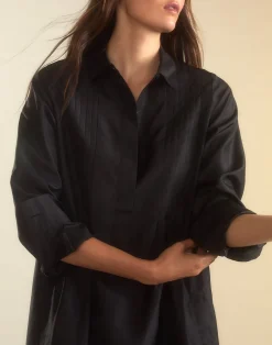 Undercover Silk Taffeta Shirt Dress