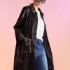 Vegan Studded Leather Coat