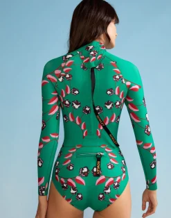Vine Floral High Cut Wetsuit