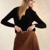 Westward Suede Wrap Skirt