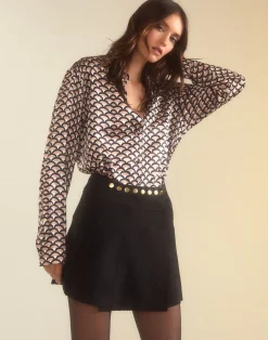 Westward Suede Wrap Skirt