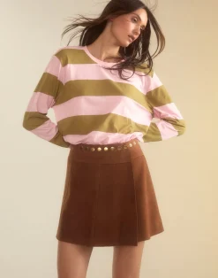 Westward Suede Wrap Skirt