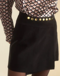 Westward Suede Wrap Skirt